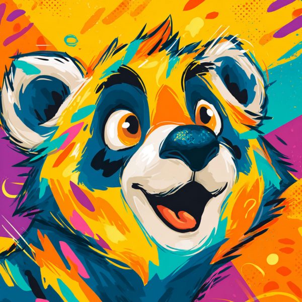 Fröhlicher Panda
